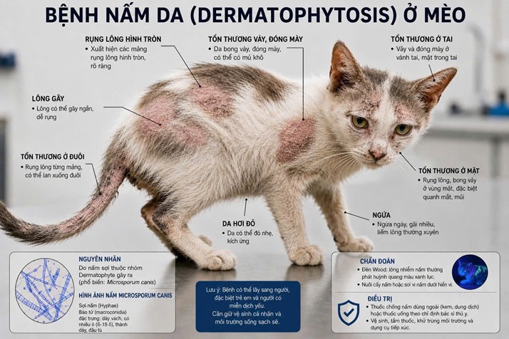 Mèo Bị Nấm Da: Dấu Hiệu Nhận Biết, Nguyên Nhân Và Cách Điều Trị Hiệu Quả Picture2-1